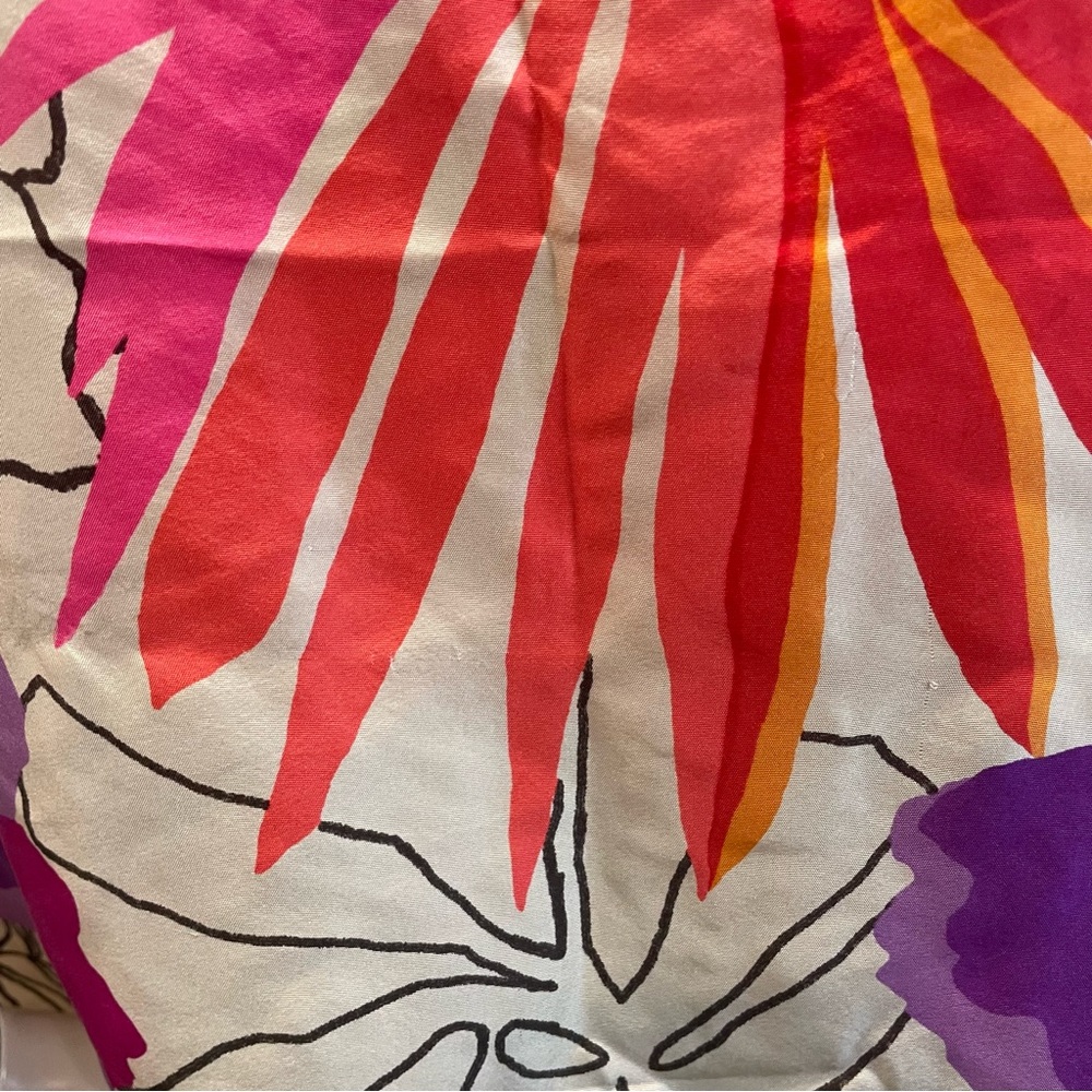 KATE SPADE Live Colorfully Pink Purple Floral Silk Top Blouse - Picture 6 of 11